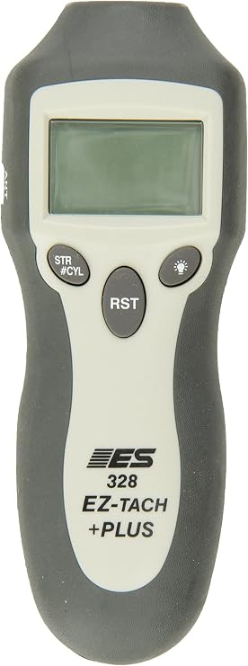 ES Electronic Specialties 328 EZ Tach Plus Digital Tachometer: 0-20000 RPM for 2 & 4 Cycle Motors, Wireless/Inductive Pickup, Backlit LCD, Flashlight, Handheld Meter for Small Engine & Auto Use