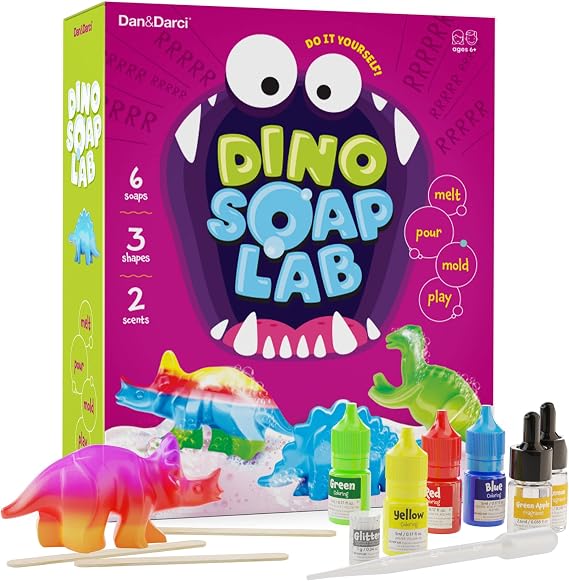 Dino Soap Making Kit For Kids - Dinosaur Science Toys Kits - DIY Craft Kit