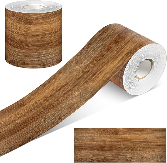 Zonon 65 Feet Wood Grain Classroom Bulletin Board Borders 1 Roll of Brown Bulletin Board Straight Borders Trim for Back to School Classroom School