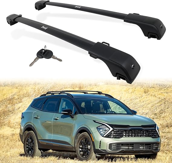 330LBS Lockable Cross Bars Roof Rack Fit for 2023-2026 Kia Sportage X-Pro X-line Aluminum Crossbars Cargo Bar Luggage Carrier Rooftop Accessories, for Storage Bag Kayak Snowboard Canoe Bike