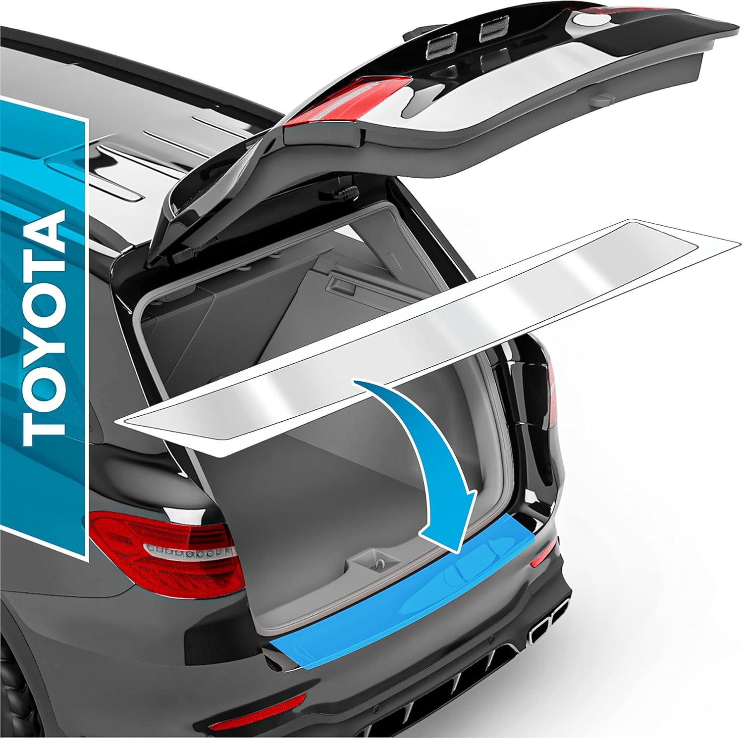 Car Bumper Protector Full Set for Toyota Corolla Hatchback 12 XII E210 I 2018-2023 - Rear Bumper guards for cars, anti scratch, Paint Protector For Sill Lip - Transparent Glossy