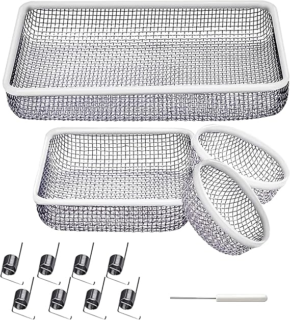 Hillhub 17PCS RV Furnace Vent Cover, Water Heater Vent Stainless Steel Mesh