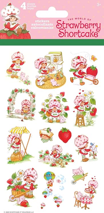 Strawberry Shortcake Standard Stickers - 4 Sheet