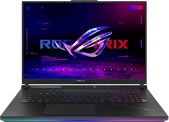 ASUS ROG Strix Scar 18 (2023) Gaming Laptop, 18 Nebula Display 16:10 QHD 240Hz/3ms, GeForce RTX 4090, Intel Core i9-13980HX, 32GB DDR5, 2TB PCIe SSD, Wi-Fi 6E, Windows 11 Pro, G834JY-XS97,Black