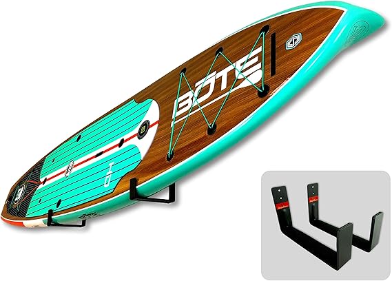 StoreYourBoard Paddle Board Wall Mount Rack, Felt Padded, Holds 50 lbs