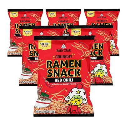 Baby Star Crunchy Ramen Snack Tiny Red Chili
