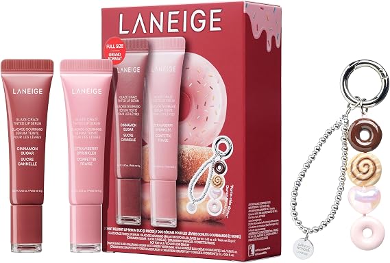 Lanage Glaze Tint Lip Serum Duo Set Lip Balm Colored Lip Tint Lip Moisturizing Korean