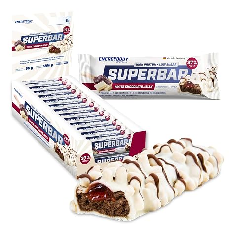 Energybody Superbar Protein Bar White Chocolate Jelly 24 x 50 g
