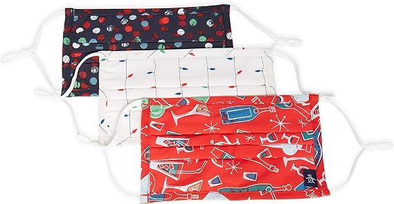 Original Penguin unisex-adult Reusable Woven Fabric Face Masks (Pack of 3, Assorted Prints and Colors)