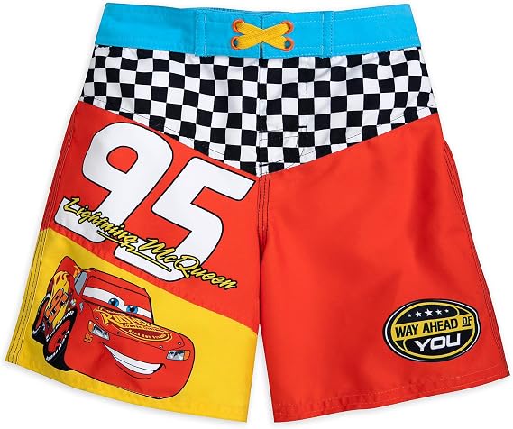 Disney Pixar Lightning McQueen Swim Trunks for Boys