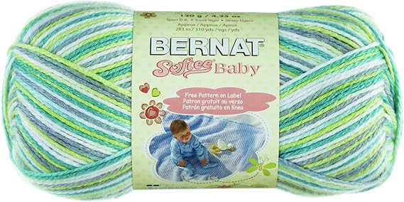 Bernat Softee Baby Yarn 3 Pack Bundle Includes 3 Patterns DK Light Worsted #3
