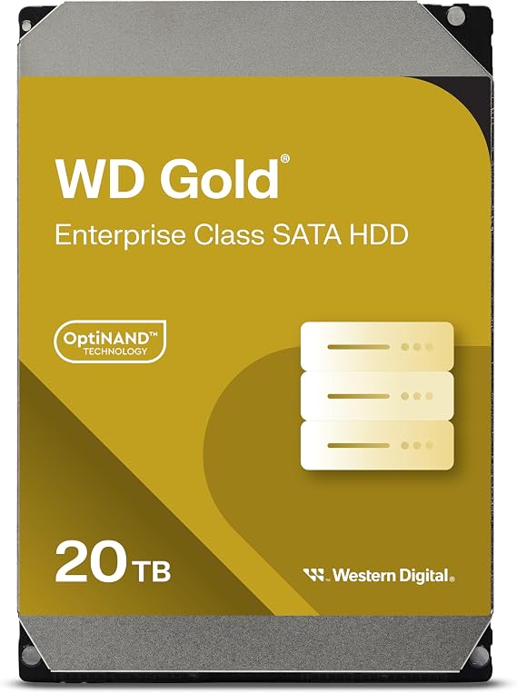 Western Digital 8TB WD Gold Enterprise Class Internal Hard Drive - 7200 RPM Class, SATA 6 Gb/s, 256 MB Cache, 3.5" - WD8004FRYZ