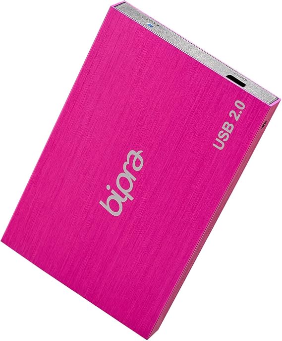 2.5 USB 2.0 External Pocket Slim Hard Drive - Sweet Pink - FAT32 (200GB)