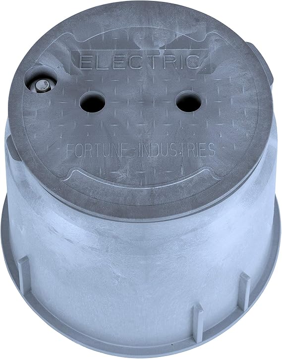 910 Electrical Splice Box with 10-Inch Diameter, 1-Piece, Grey