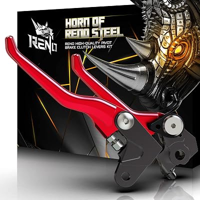 RENO Pivot Clutch Brake Levers Adjustable Compatible with CRF250R 2007-2025  CRF450R 2007-2020  CRF250RX 2019-2025  CRF450RX 2017-2020 Dirt Bike Red