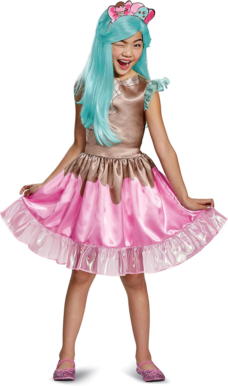 Peppa-Mint Classic Shoppies Costume, PinkBrown, Medium 7-8