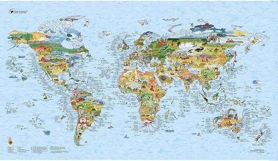 Surf Maps World Map Surf Accessory One Size Multi