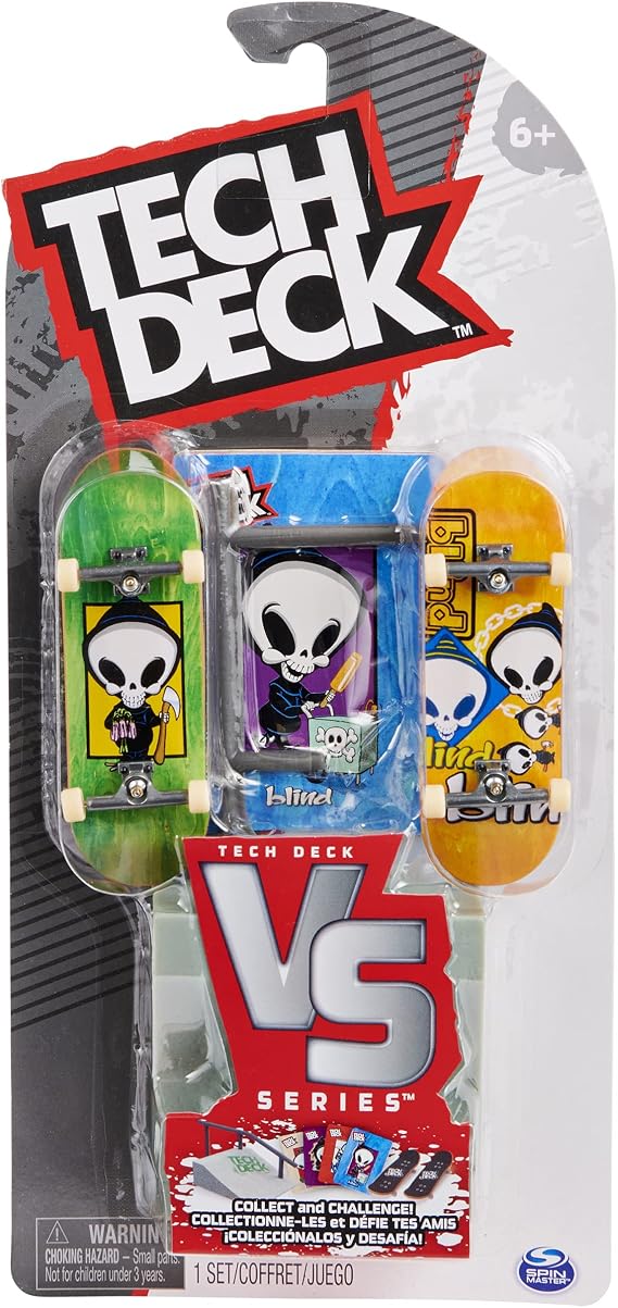 TECH DECK VS Series Blind Skateboards Fingerboard, Obstacle and Challenge Card Set