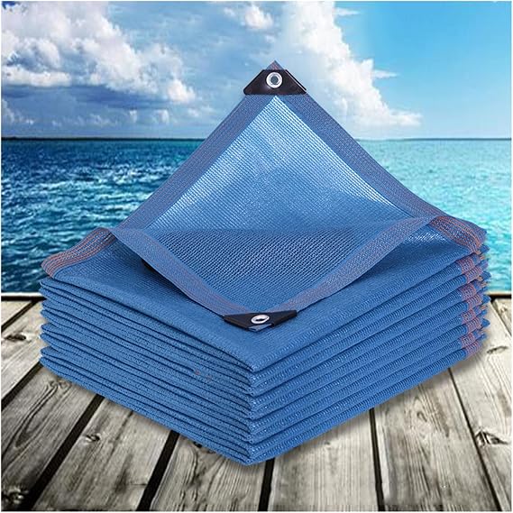 Shade net,Awnings Shade Netting,Blue Sunscreen Cloth,Privacy Screen Breathable Outdoor Swimming Pool Patio Flowers Shading Net,Use in Backyard Garden Plant Barn,5 * 10m(16.4 * 32.81ft)