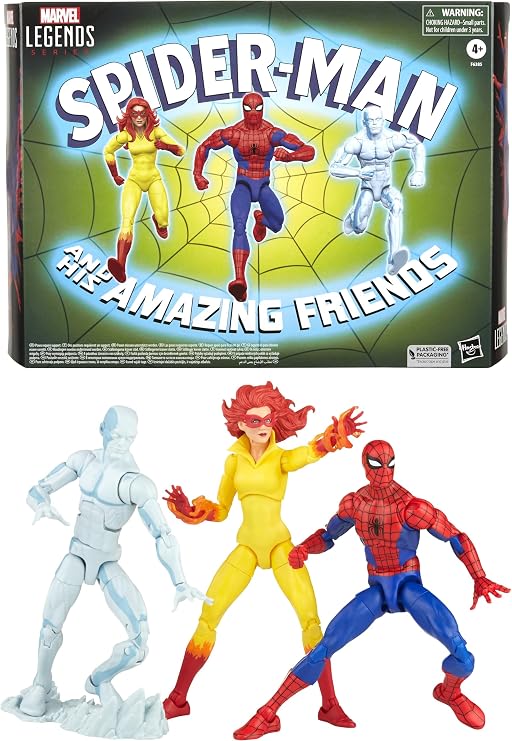 Marvel Legends Series Spider-Man and His Amazing Friends | Marvel Legends Spider-Man Animated 6 Inch Action Figure Box Set - Amazing Friends 3-Pack