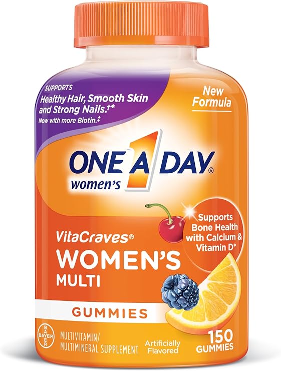 One A Day Womens Multivitamin, Supplement with Vitamins A, C, E, B1, B2, B6, B12, Biotin, Calcium and Vitamin D, 150 count