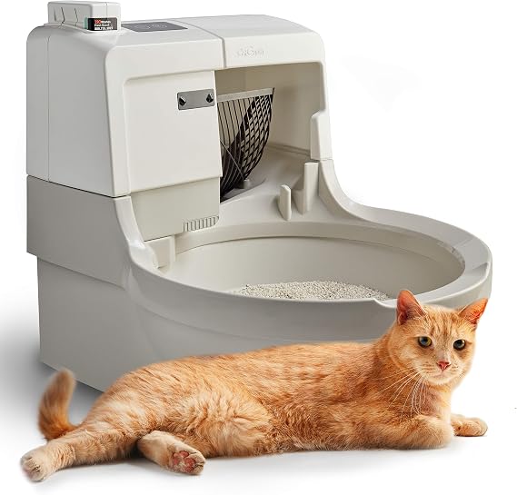 CatGenie A.I. Self-Cleaning Cat Litter Box with App Control, Automatic Self Washing, Flushing and Drying System, No Scooping or Litter Replacement, Multi Cat Friendly,