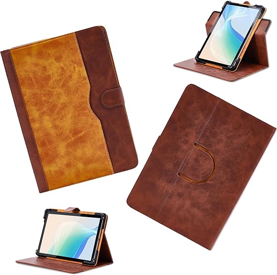 Case for Rakuten Kobo Aura ONE Limited Edition 7.8-Inch eReader Case 360 Degree Rotation Multi-Viewing Angels PU Leather Stand Folio Cover Brown