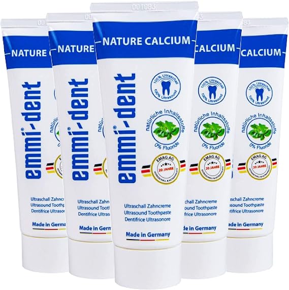 Emmi-dent Ultrasonic Toothpaste with Nano-Bubbles (Nature with Calcium, 5 Pack)