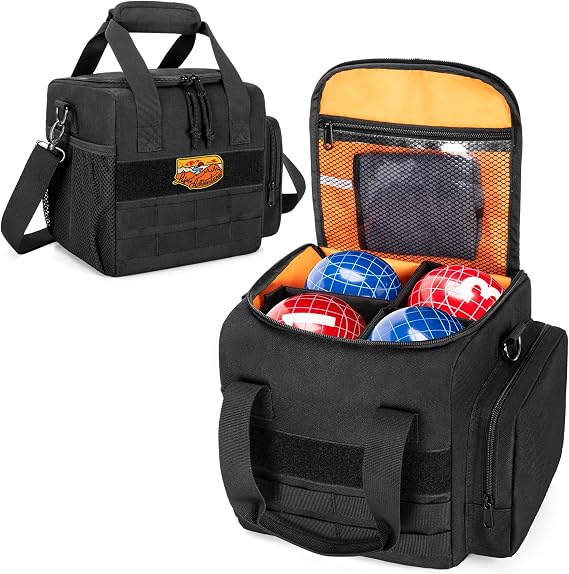 DSLEAF Bocce Ball Carry Bag, Bocce Ball Storage Bag for 8 Balls, Bag Only