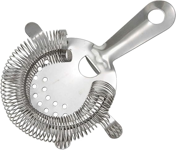 Winco Bar Stainless Steel Strainer, 4 Prongs | Bar, Cocktail, Foodservice