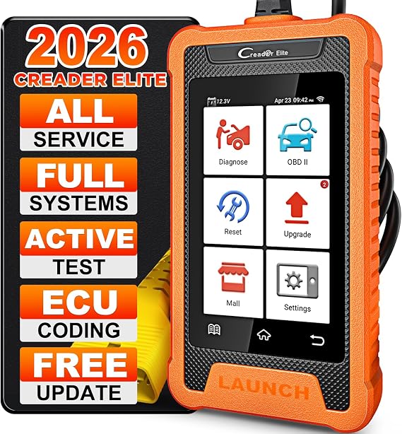 LAUNCH X431 Creader Elite OBDII Scanner for GM Vehicles, Full-System Bi-Directional Diagnostic Tool for Buick/Chevrolet/Cadillac/GMC, All Reset Service Code Reader, Lifetime Updated