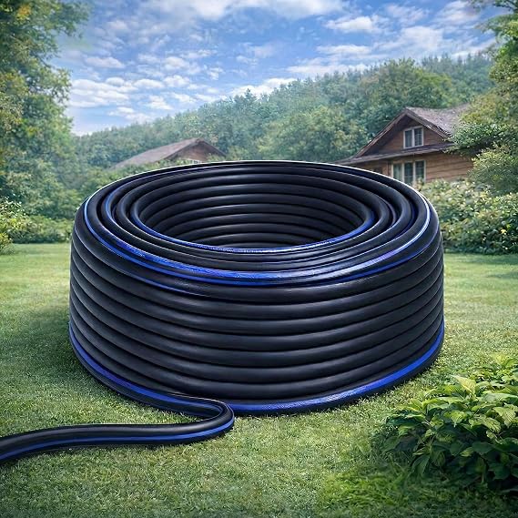 10 METRE Termo Kauçuklu Bahçe Hortumu Dayanıklı 3 Katlı Sağlam Su Sulama Yıkama Hortum 12.5 mm 1/2"