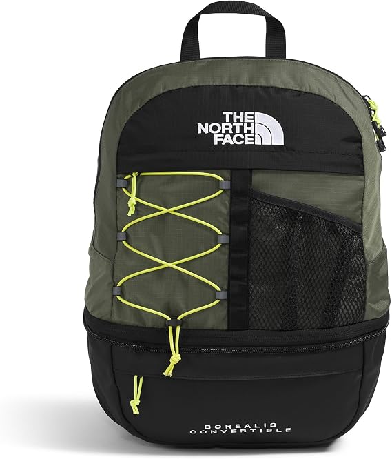 The North Face Borealis Convertible Pack, New Taupe Grn/Blk/Fizz Lime, OSFA