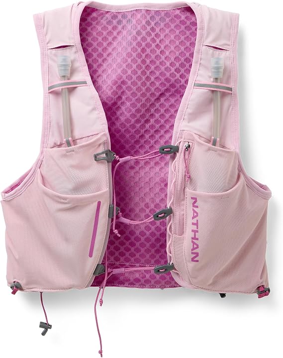 Nathan Pinnacle Hydration Running Vest Backpack for Trail Running & Marathon with Soft Flasks, Lightweight Water-Resistant Race Vest