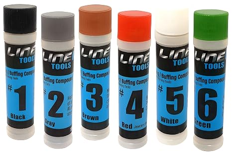 LINE10 Tools Metal Polishing Buffing Compound Bar Kit Polish Paste for Aluminum, Stainless Steel, Jewelry, Red Rouge, Green Lapping, Black Tripoli for High Gloss Shine and Scratch Removal