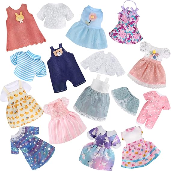 Girl Doll Clothes & Accessories 12 Sets for 12 Inch Dolls