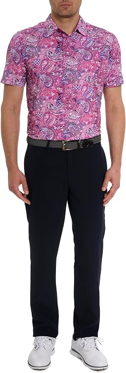 Robert Graham Men's Golden Paisley S/S Knit Polo