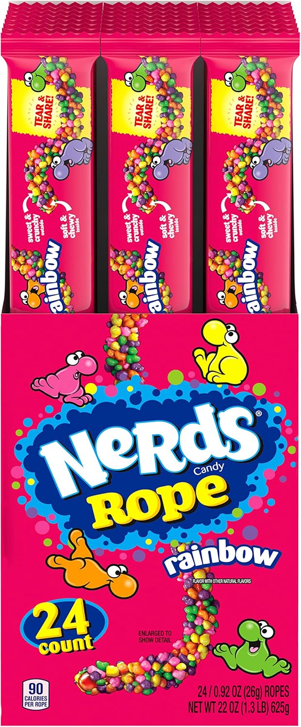 Wonka Rainbow Nerds Rope 26 g (Pack of 24)