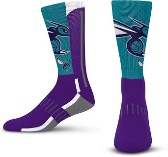 For Bare Feet NBA Unisex Kids Nba Logo Zoom Mesh Secondary Color Crew Sock Youth