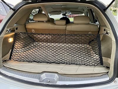 Trunk Organizer Cargo Net for Infiniti FX35 FX37 FX45 FX50 QX70 2003-2020 Envelope Style Cargo Net for SUV - Premium Mesh Car Trunk Organizer - Compatible with FX35 FX37 FX50 QX70