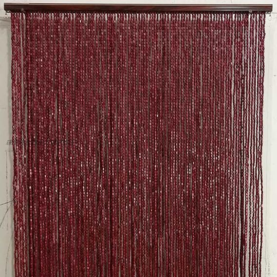 Bamboo Beaded Curtain for Doorway Room Divider,Doorway Hanging Beads,Wood Door Beads Curtain,Home Decorations String Bead Curtain for Living Room Patio Bedroom,with Fittings (110 s
