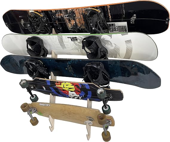 Pro Board Racks Snowboard Wall Rack Mount - Holds 5 Boards