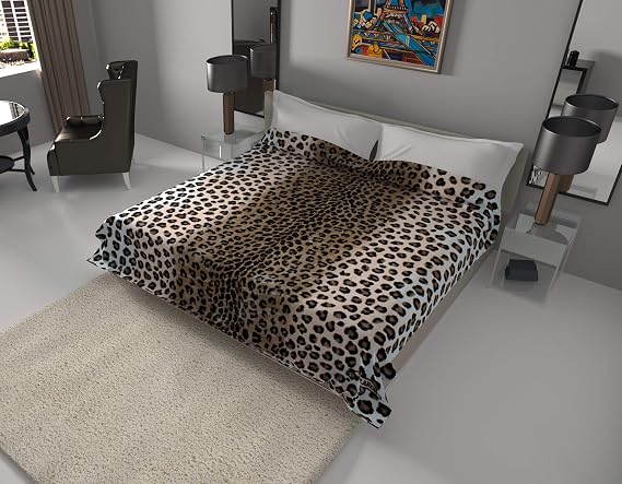 Solaron Queen Leopard Print Korean Mink Blanket