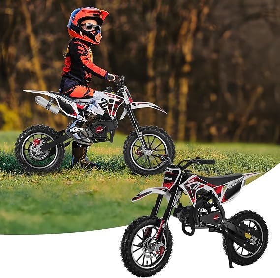 Mototec 52cc Gas Dirt Bike for Adults & Kids, 50cc High-Speed Dirt Bike with 25 MPH Top Speed, 50cc Off-Road Motorcycle for Beginners, Hoverheart Dirt Bike Gas Powered Mini Bike (Black)