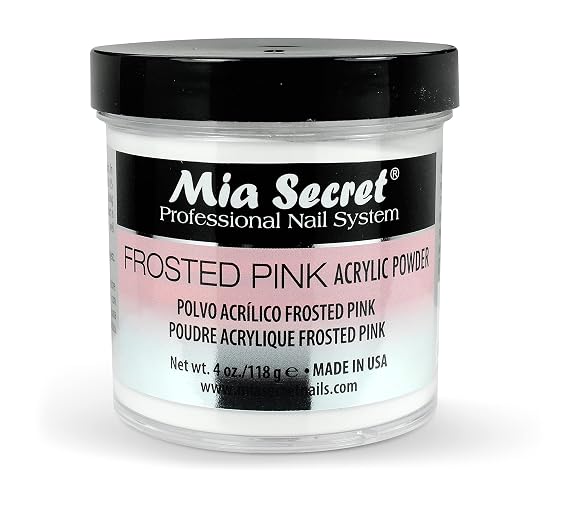 Mia Secret Frosted Pink Acrylic Powder (PL0-FP), 4 Ounce