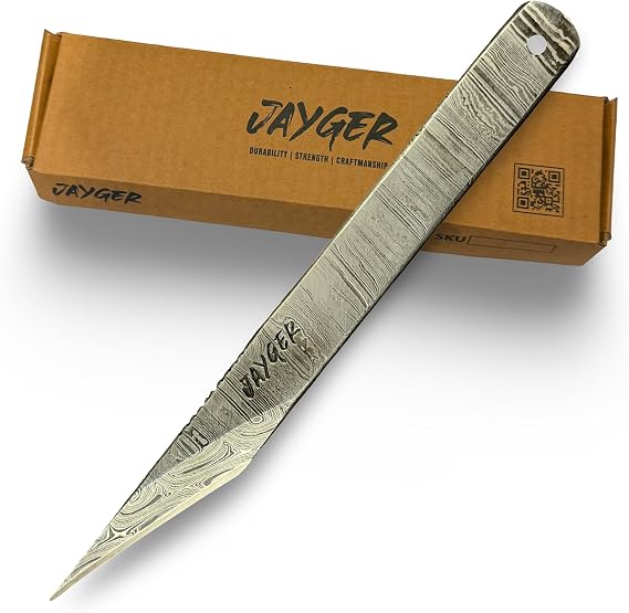 Kiridashi Knife Left Hand 18mm, Left Handed Utility Knife for Marking, Scribing, Carving, Whittling, Woodworking, Hand Forged Damascus Steel Blade