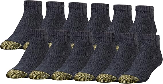 GOLDTOE Men's 656P Cotton Ankle Athletic Socks, Multipairs