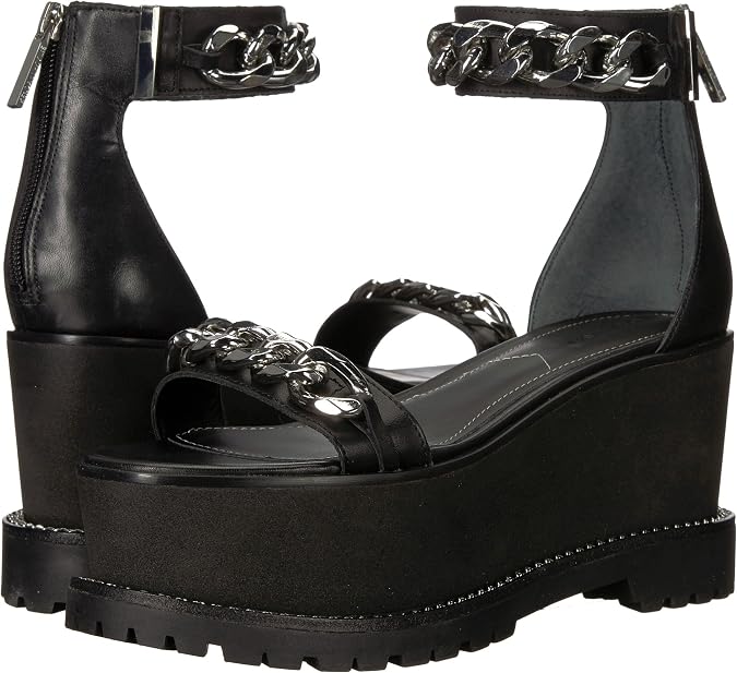 KENDALL + KYLIE Women's CASS Platform Sandal Black Size 6.5
