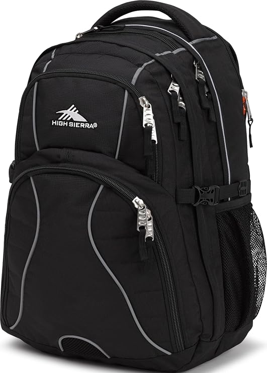 High Sierra Swerve Laptop Backpack, Black, One Size
