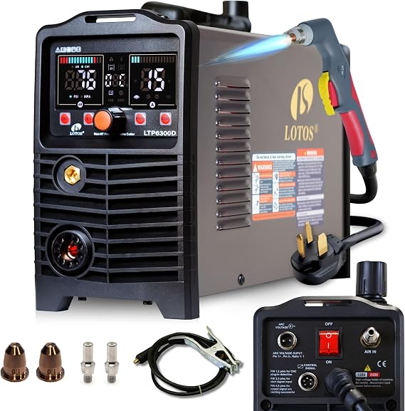 LTP6300DCNC 63A CNC Drag-Cut Blowback Plasma Cutter 110V/220V | Effortless tracking on automated tables or stencils | Slices 3/4-inch steel cleanly with zero electrical noise